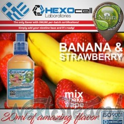mix shake vape - natura 30/60 ml banana & strawberry